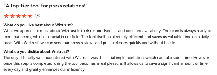 Wiztrust G2 review