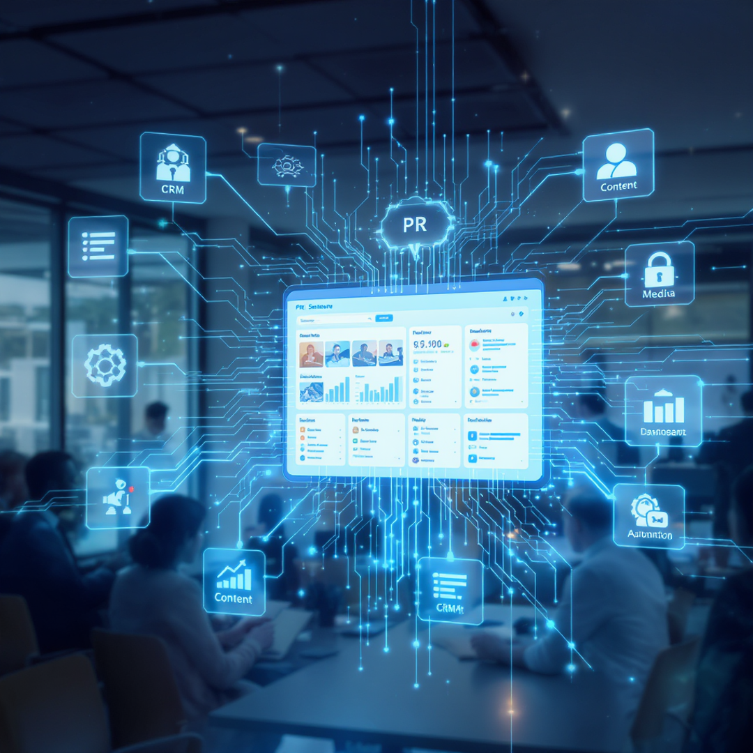 How do PR professionals benefit from API integrations with other business tools?