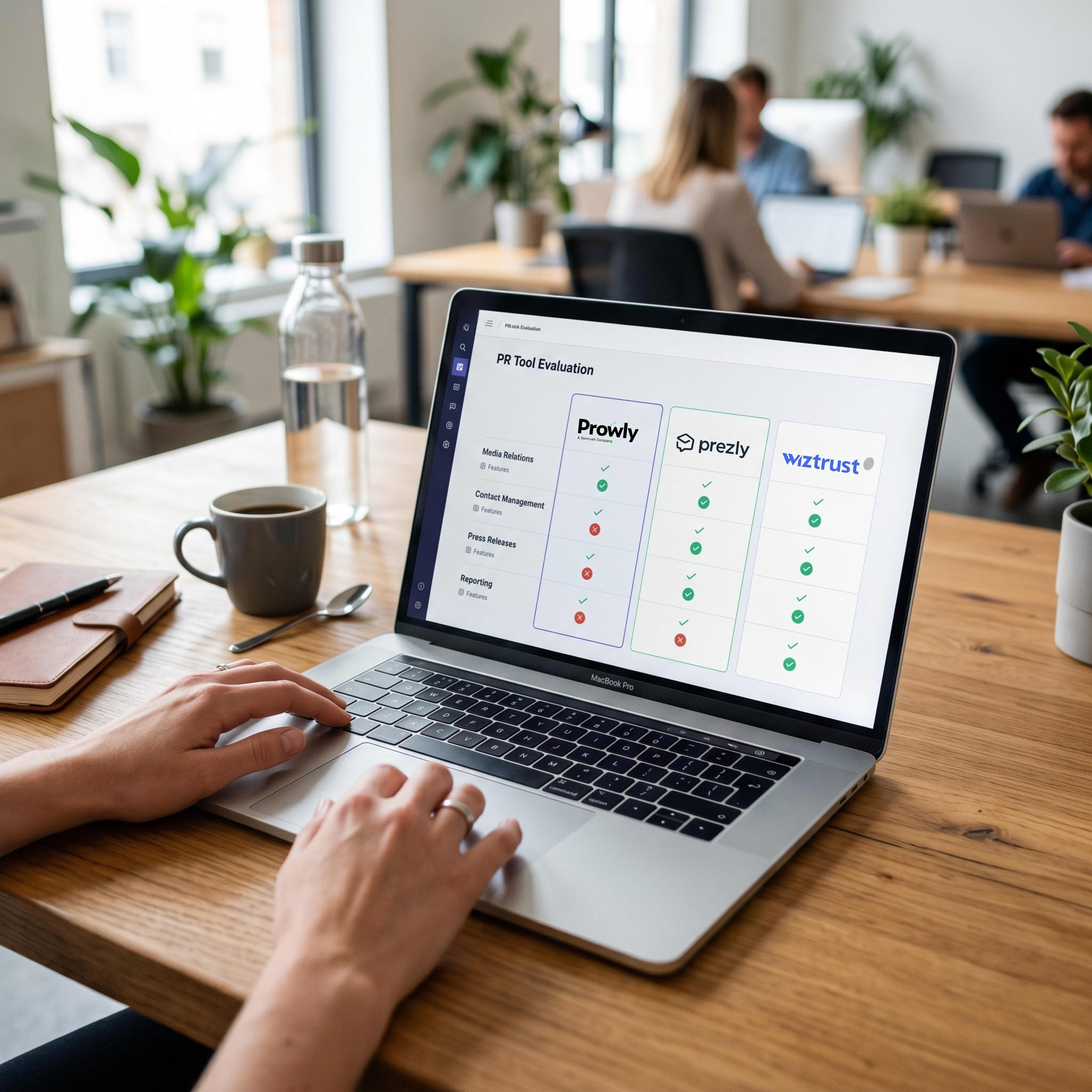 PR tool comparison between Prowly, Prezly and Wiztrust